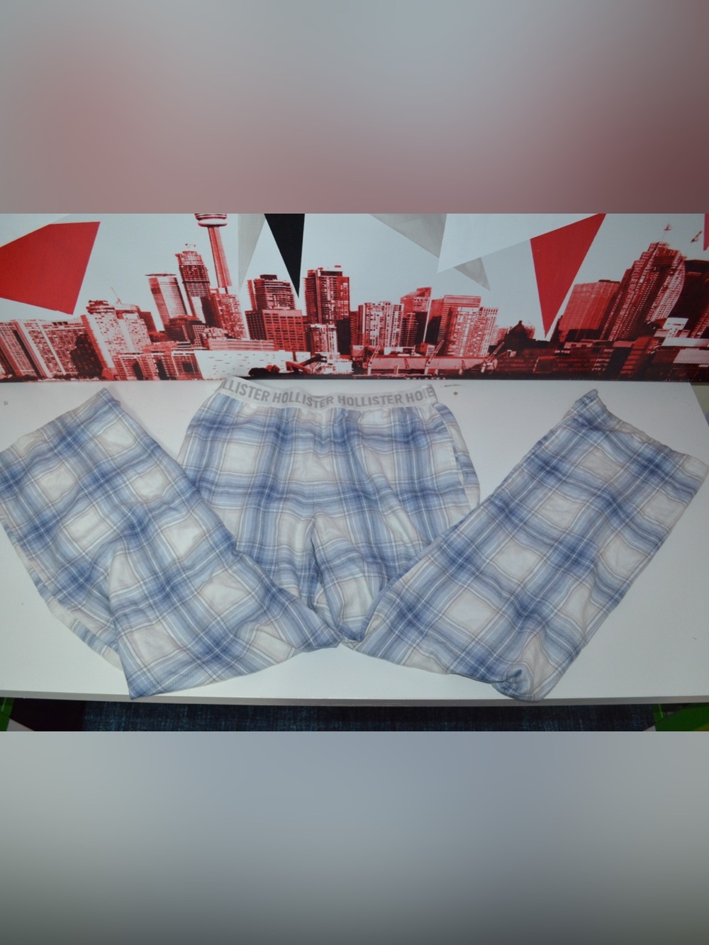 Hollister Blue Plaid Pajamas